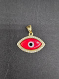 14k Gold Pendant - Evil Eye