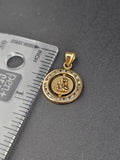 14k Gold Pendant - Two-Sided Jesus and Virgin Mary
