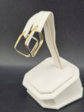 14K Gold Earrings - Square Huggies