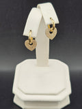 14K Gold Earrings - Huggies Hoops Hearts