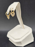 14K Gold Earrings - Huggies Hoops Hearts