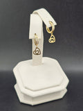 14K Gold Earrings - Huggies Hoops Hearts