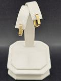 14K Gold Earrings - Square Huggies