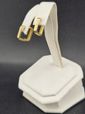 14K Gold Earrings - Square Huggies