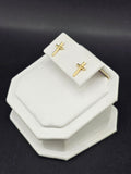 14K Gold Earrings - Cross