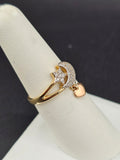 14K Gold Ring - Star, Moon & Heart