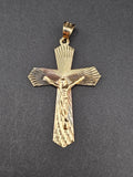 14k Gold Pendant - Jesus on Cross