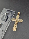 14k Gold Pendant - Jesus on Cross