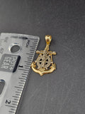 14k Gold Pendant - Jesus on Anchor