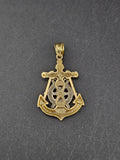 14k Gold Pendant - Jesus on Anchor