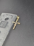 14k Gold Pendant - Heart on Cross