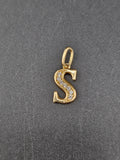 14k Gold Pendant - Initial Letter "S"
