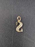 14k Gold Pendant - Initial Letter "S"