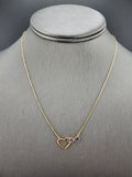 14k Gold Necklace - Infinity w/Heart