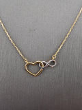 14k Gold Necklace - Infinity w/Heart
