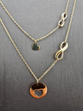 14k Gold Necklace - Infinity w/Heart