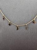 14k Gold Necklace - Stars, Moon & Lighting Bolt