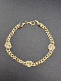 14k Gold Bracelet - Hearts