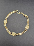14k Gold Bracelet - Hearts
