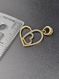14k Gold Pendant - Hearts