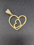 14k Gold Pendant - Hearts