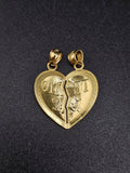 14k Gold Pendant - Te Amo Heart Broken Apart