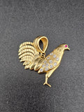 14k Gold Pendant - Rooster