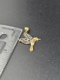 14k Gold Pendant - Hummingbird