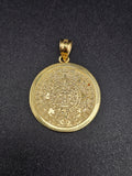 14k Gold Pendant - Aztec Calendar