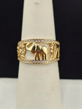 14K Gold Ring - Good Luck