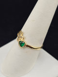 14K Gold Ring - Heart w/Cross