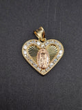 14k Gold Pendant - Virgin Mary