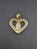 14k Gold Pendant - Virgin Mary