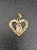 14k Gold Pendant - Virgin Mary
