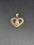 14k Gold Pendant - Virgin Mary