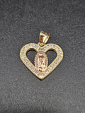 14k Gold Pendant - Virgin Mary