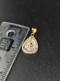 14k Gold Pendant - Virgin Mary