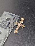 14k Gold Pendant - Jesus on Cross