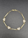 14k Gold Bracelet - Hearts