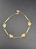 14k Gold Bracelet - Hearts