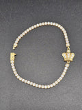 14k Gold Bracelet - Crown Box Chain