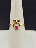 14K Gold Ring - Owl
