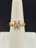 14K Gold Ring - Initial Letter "X"