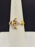 14K Gold Ring - Heart w/Anchor