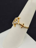 14K Gold Ring - Heart w/Anchor
