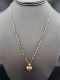 14k Gold Chain w/Pendant - Heart