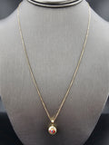 14k Gold Chain w/Pendant - Red Evil Eye