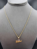 14k Gold Chain w/Pendant - Princess