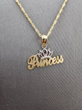 14k Gold Chain w/Pendant - Princess