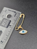 14k Gold Pendant - Evil Eye
